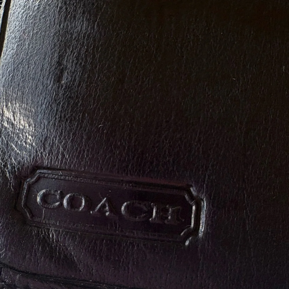 Vintage Coach Black Leather 6-Ring Agenda Planner Organizer Glove-Tanned